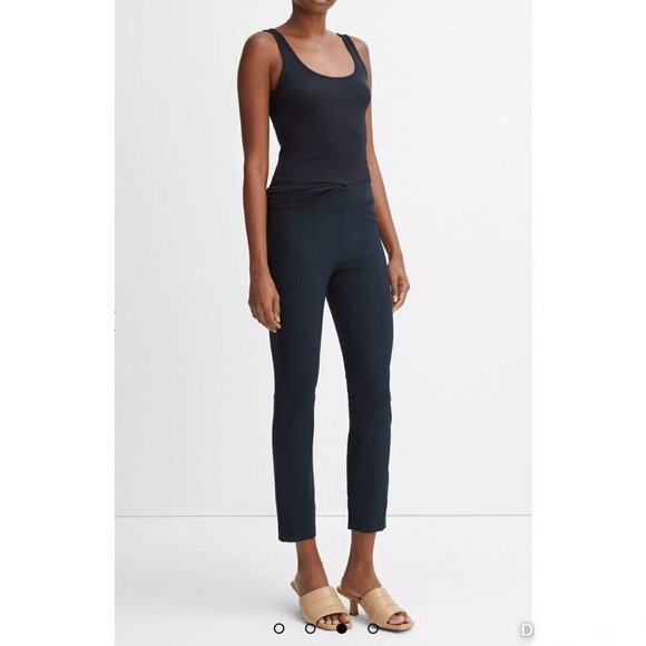 Vince Stitch Front Seam Ponte Legging Split Hem Pants Work Office Blue Small - Picture 12 of 12